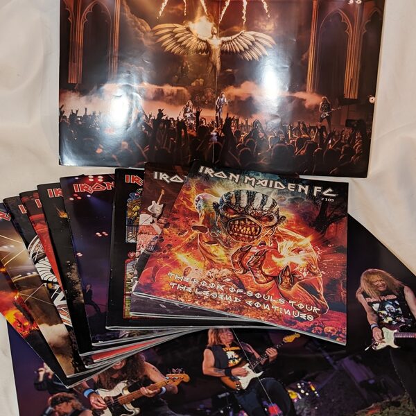 Iron Maiden Exclusive Fan Club Magazines #105 to 113 plus 2 posters